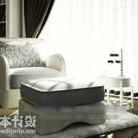 ヨーロッパの室内装飾の椅子 3D モデル