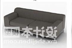 Model 3d Fabrik Kelabu Sofa Upholsteri