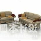 Brown Fabric Camel Sofa Combination