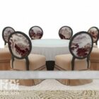 Chinese Round Table And Chair Furniture Set