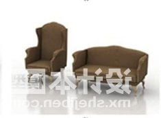Coffee Armchair Black Color 3d model