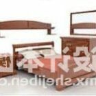 Chinese Red Wood Double Bed Furniture