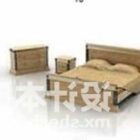 Double Bed Yellow Wood Furniture