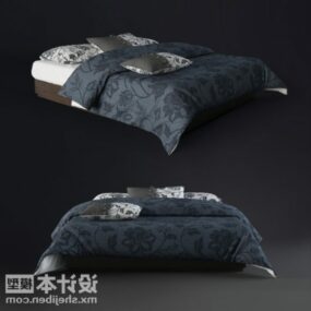Realistic Double Bed Beauty Design 3d model