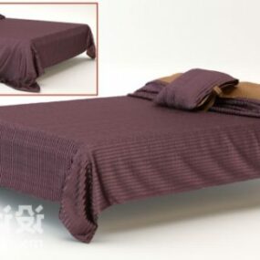 Dubbel bed dikke matras 3D-model