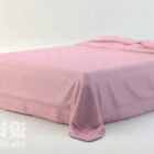 ダブルベッドピンクの毛布