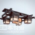 Kinesisk stor fyrkantig lampa