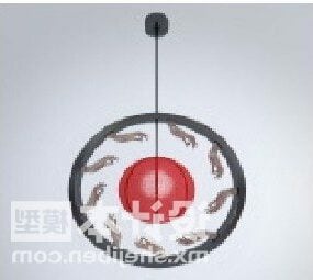 מנורה סינית בצורת עגולה דגם תלת מימד