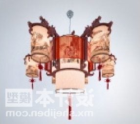 Lámpara de techo clásica china modelo 3d