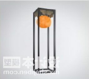 Kinesisk lampa med rektangulärt stativ 3d-modell