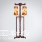 Chinese Floor Lamp Two Shade