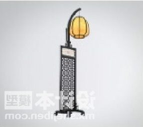 Chinese Lamp With Screen Stand 3d model