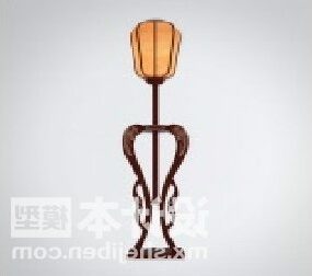 Lampe traditionnelle chinoise avec support modèle 3D