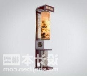 โคมไฟตั้งโต๊ะแบบจีนแขวนสไตล์ 3d