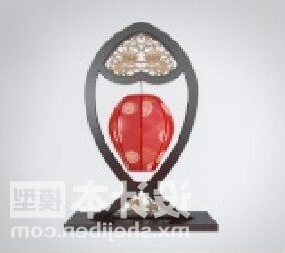 Kinesisk bordlampe tradisjonelle møbler 3d-modell