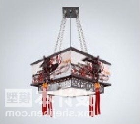 Chinese Square Chandelier Furniture 3d model