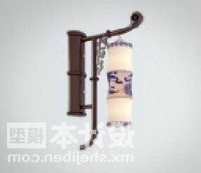 Perlengkapan Pencahayaan Lampu Dinding Cina Antik model 3d