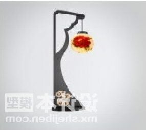 Modelo 3d de luminárias com lâmpada de lanterna tradicional chinesa