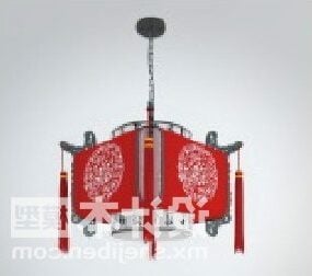 Κινεζικό φωτιστικό οροφής 3d μοντέλο