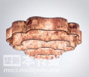 מנורת תקרה סינית רב שכבתית דגם תלת מימד