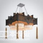 Čínská lampa klasické dřevěné lucerny