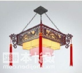 Retro Celling Lamp Čínská lampa 3D model