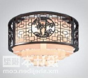 Chinese Ceiling Light Carving Facade 3d model