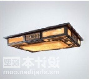 Model 3d Lampu Cina Bentuk Persegi Panjang