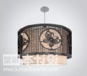 Циліндрична китайська лампа 3d модель