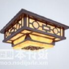 Kinesisk lampa fyrkantig formad