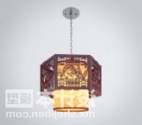3д модель ретро китайской лампы