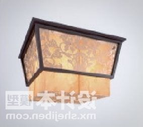 3д модель роскошной китайской лампы