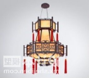 Chinees traditioneel kroonluchterlampmeubilair 3D-model