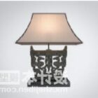 Chińska lampa stołowa rzeźbiona