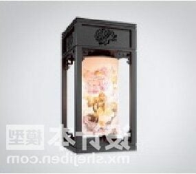 Chinese Floor Lamp Box Shaped Furniture 3d model