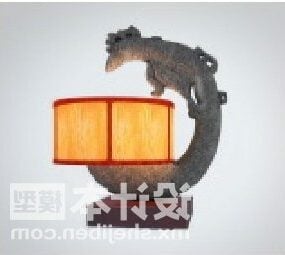 حامل مصباح الطاولة الصيني المنحوت نموذج ثلاثي الأبعاد