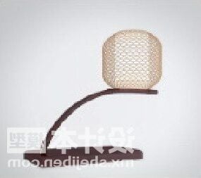 چراغ رومیزی سایه دار چینی مدل سه بعدی مبلمان