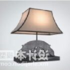 Base de escultura antiga para móveis com lâmpada chinesa