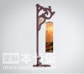 Chinese Vintage Floor Lamp Furniture 3d model