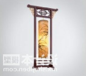 Čínská krásná tradiční stojací lampa 3D model