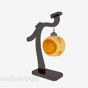 Steel Lantern Oil Lamp 3d model