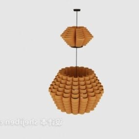 Modern Chinees papieren lantaarnkroonluchtermeubilair 3D-model