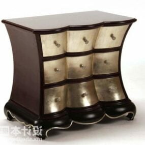 Secret Cabinet Antique Furniture 3d model