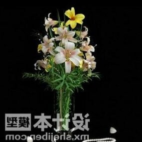 Flower On Bowl 3d model