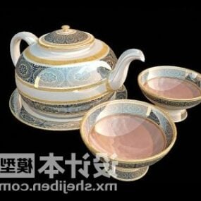 3д модель китайской керамической вазы и посуды