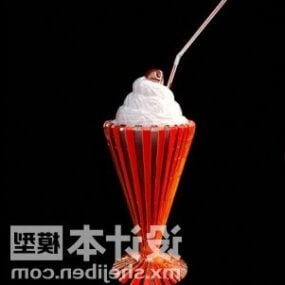 Delicious Ice Cream Glass 3d model