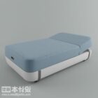 Łóżko pojedyncze w kolorze niebieskim