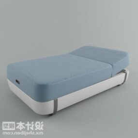 Single Bed Blue Color 3d model
