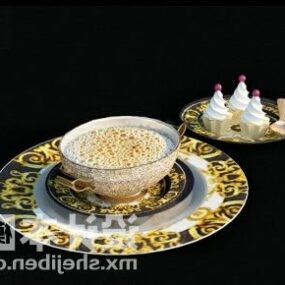 Food Dish Decorative Set Tableware 3d model