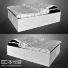 Double bed 3d model .